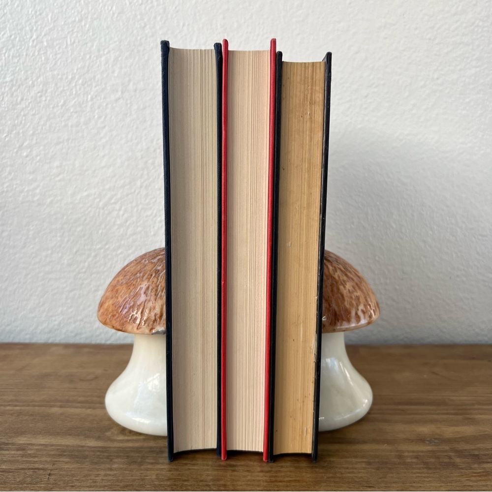 Vintage Mid Century Modern Marble Mushroom Bookends Textured Top MCM 60s/70s - Picture 8 of 11